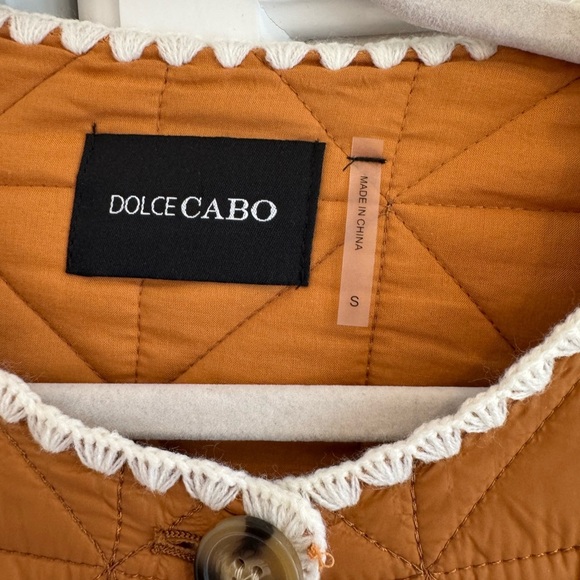 Orange Tan Jacket with White Trim - Picture 4 of 4